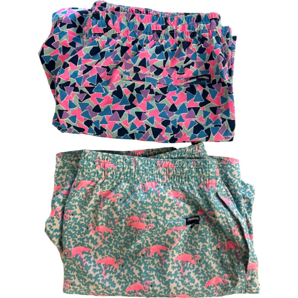 Chubbies The Domingos & Wild Tropics 5.5" Inseam Stretch Swim Trunks Size XXL
